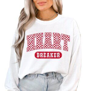 Retro Checkered Valentines Heart Breaker Sweatshirt